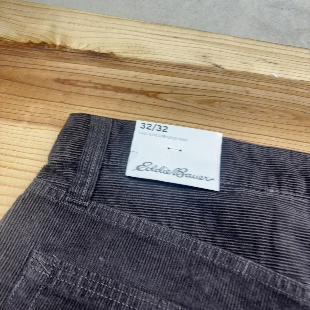 Eddie Bauer Fairline Corduroy Pants Mens 32x32 Brown Straight 5 Pocket NWT - Picture 12 of 13